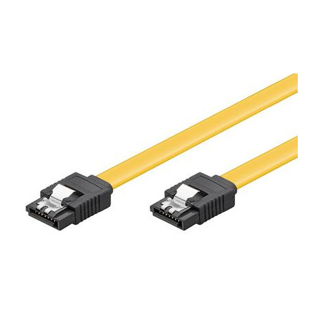 CABLE DATOS SATA III 6Gbs ENGANCHE METALICO 1Mt