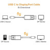 CABLE VIDEO USB-C 3.1 (M)-DISPLAYPORT (M) BIDIRE
