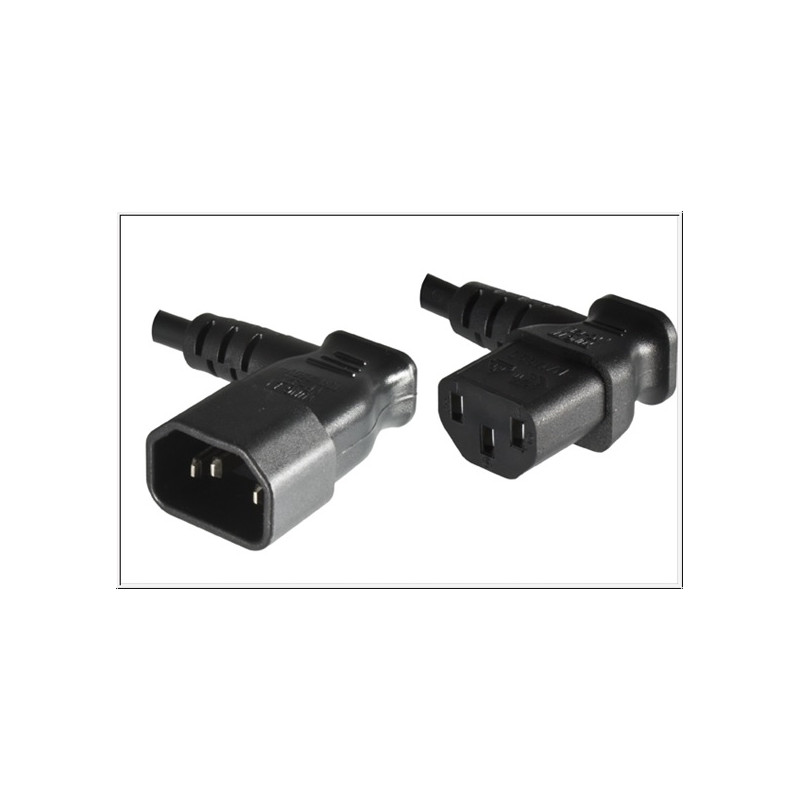 CABLE DE ALIM C13 - C14 ACODADO 90º AMBOS  0.4 MTS