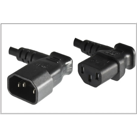 CABLE DE ALIM C13 - C14 ACODADO 90º AMBOS  0.4 MTS