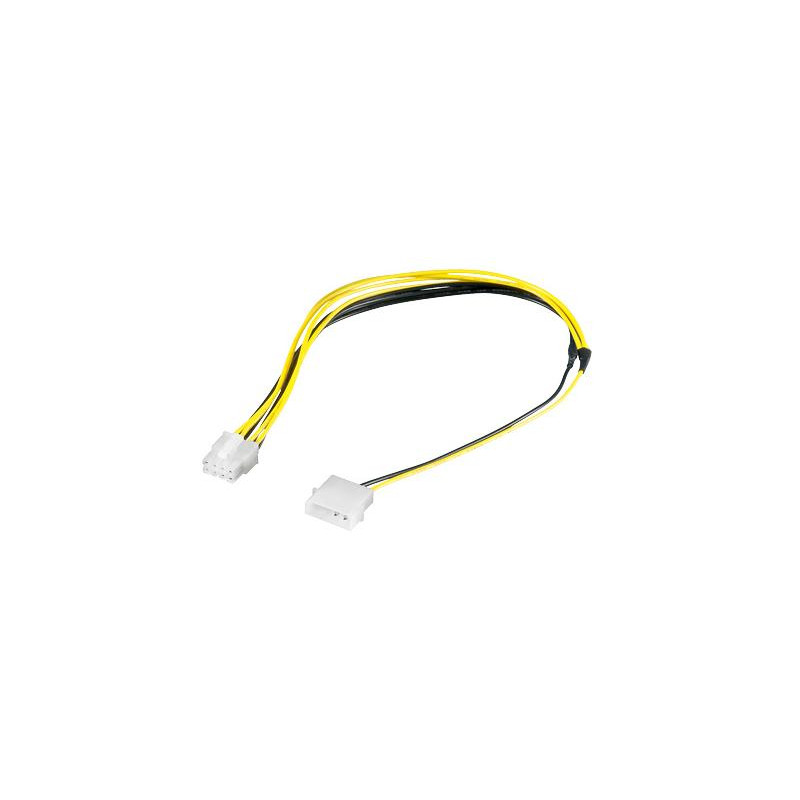 CABLE ALIMENTACION PLACA ATX 8 P (H) - MOLEX (M)