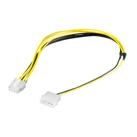 CABLE ALIMENTACION PLACA ATX 8 P (H) - MOLEX (M)