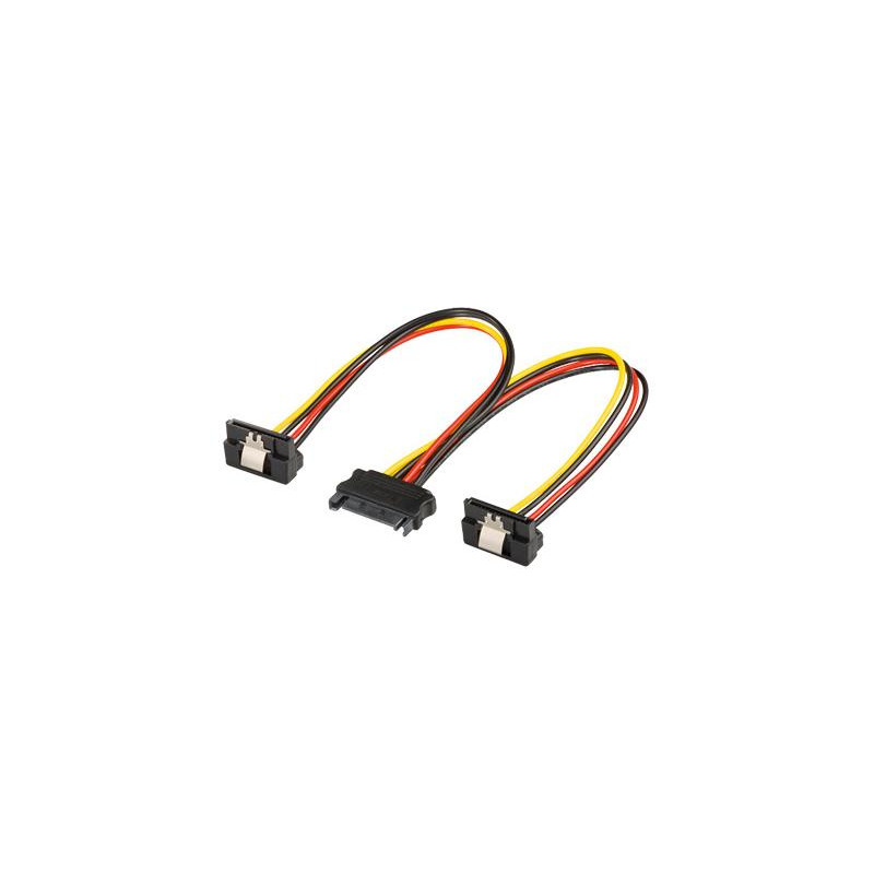 CABLE ALIMENTACION HD 1 SATA M - 2 SATA H ACODADO