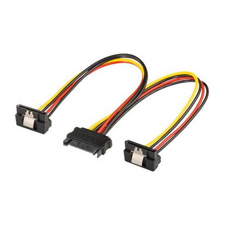 CABLE ALIMENTACION HD 1 SATA M - 2 SATA H ACODADO