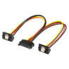 CABLE ALIMENTACION HD 1 SATA M - 2 SATA H ACODADO