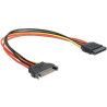 CABLE ALIMENTACION HD 1 SATA MACHO - HEMBRA  0.5m