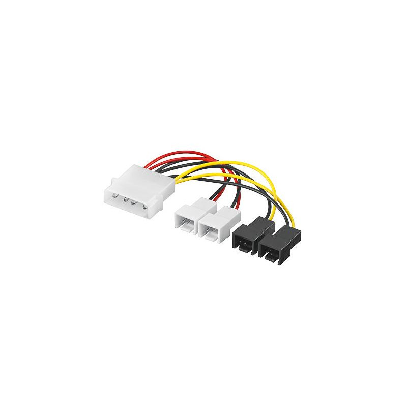 CABLE ALIMENTACION VENTILADOR 1 X MOLEX - 4 X 3 PI