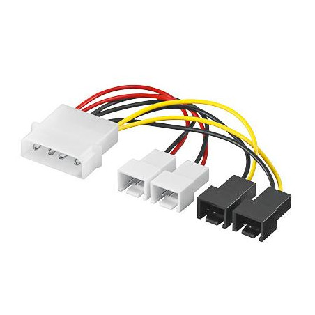 CABLE ALIMENTACION VENTILADOR 1 X MOLEX - 4 X 3 PI