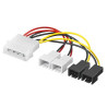 CABLE ALIMENTACION VENTILADOR 1 X MOLEX - 4 X 3 PI
