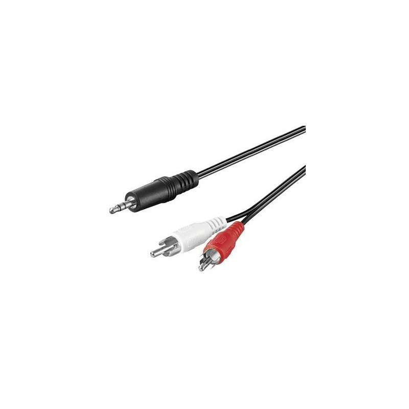 CABLE AUDIO JACK STEREO 3.5 M -2 x RCA M 20Mts.