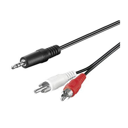 CABLE AUDIO JACK STEREO 3.5 M -2 x RCA M 20Mts.