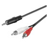 CABLE AUDIO JACK STEREO 3.5 M -2 x RCA M 20Mts.