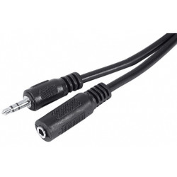 CABLE AUDIO JACK STEREO 3.5  M - H  1.8Mts