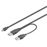 CABLE USB 2.0 TIPO ´´Y´´ 2 X A (M) - 1 X A (M)