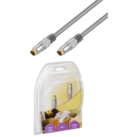 CABLE SVHS ALTA CALIDAD 2xMINIDIN 4 MACHO DE 5Mts