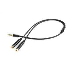 ADAPTADOR AUDIO 1 X JACK 3.5 M TETRAP. - 2 X 3.5 H