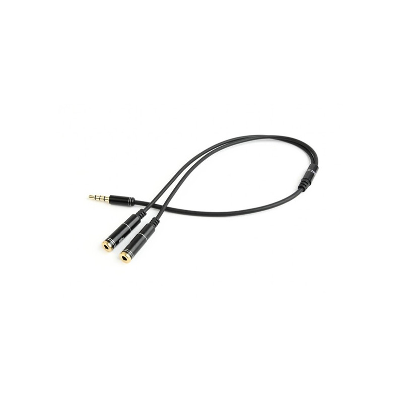 ADAPTADOR AUDIO 1 X JACK 3.5 M TETRAP. - 2 X 3.5 H