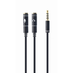 ADAPTADOR AUDIO 1 X JACK 3.5 M TETRAP. - 2 X 3.5 H