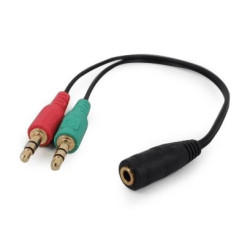 ADAPTADOR AUDIO 1 X JACK 3.5 H TETRAP. - 2 X 3.5 M