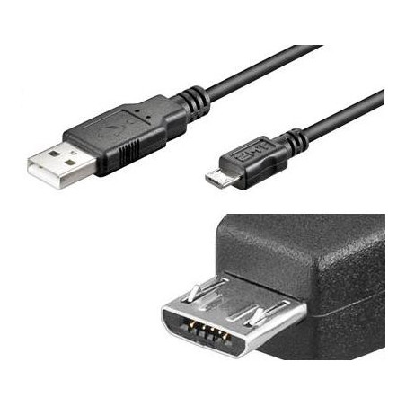 CABLE USB 2.0 TIPO A(M)-MICRO USB TIPO B (M) 1Mt