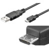 CABLE USB 2.0 TIPO A(M)-MICRO USB TIPO B (M) 1Mt