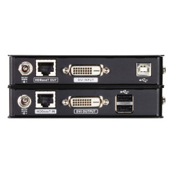KVM EXTENDER DVI-D + USB  HDbaseT + AUDIO 100M