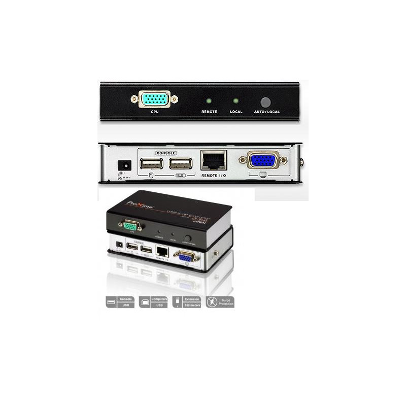 KVM EXTENDER VGA + USB  150Mts RJ45  (CE700A)