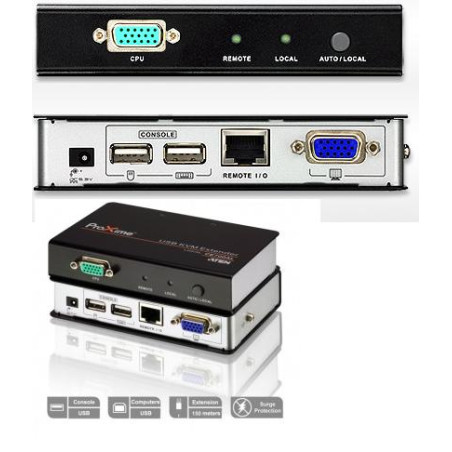 KVM EXTENDER VGA + USB  150Mts RJ45  (CE700A)