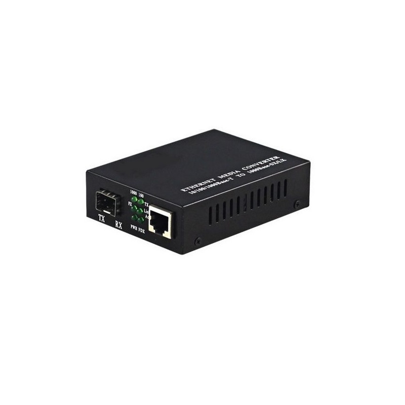 CONVERSOR DE MEDIO RJ45 GIGA - SLOT SFP 1000Mbps