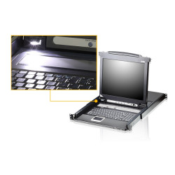 KVM SWITCH LCD 17'' 16 PUERTOS PS/2 y USB 1U ALTUR