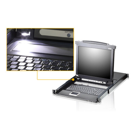 KVM SWITCH LCD VGA 19'' 16 PUERTOS PS/2 y USB 1U