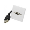 MODULO FRONTAL 45 X 45 USB TIPO A-A H-H 0.10m
