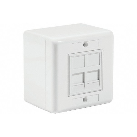 ROSETA DE SUPERFICIE 2 PUERTOS RJ45 CAT-6