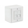 ROSETA DE SUPERFICIE 2 PUERTOS RJ45 CAT-6