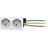 MODULO FRONTAL 45 X 45 2 SCHUKO BLANC PERFIL CM-PS