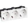 MODULO FRONTAL 45 X 45 3 SCHUKO BLANC PERFIL CM-PS