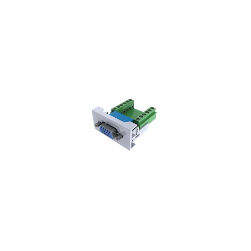 MODULO FRONTAL 45 X 22.5 VGA 15P HEMBRA BLANCO
