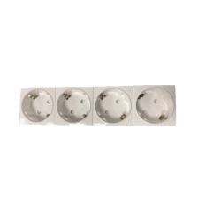 MODULO FRONTAL 45 X 45 4 SCHUKO BLANC PERFIL CM-PS