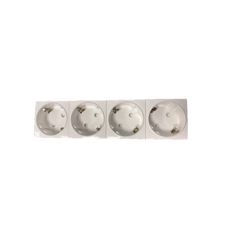MODULO FRONTAL 45 X 45 4 SCHUKO BLANC PERFIL CM-PS