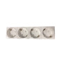 MODULO FRONTAL 45 X 45 4 SCHUKO BLANC PERFIL CM-PS