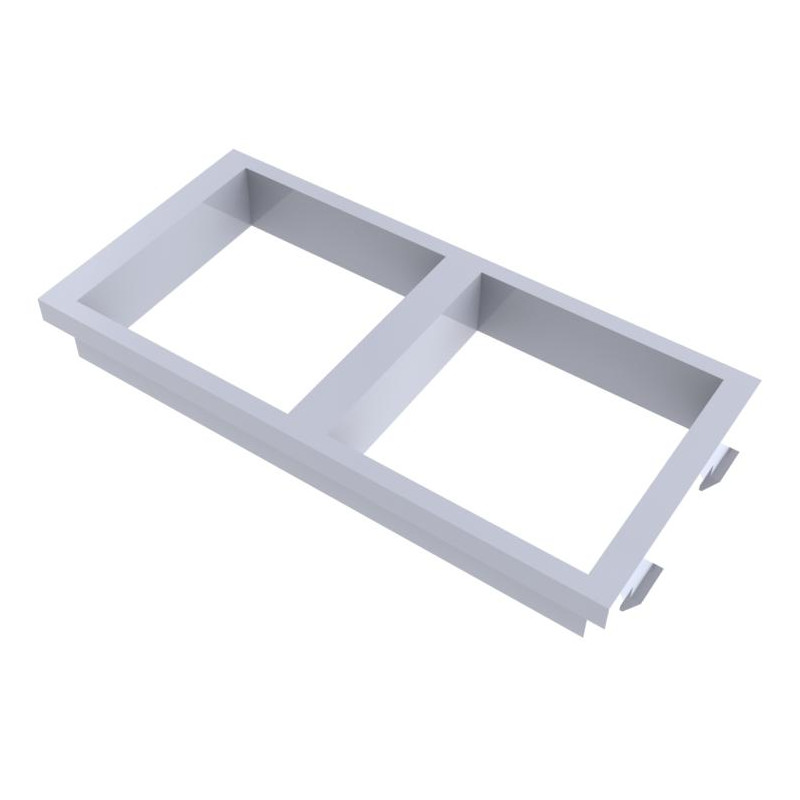 MODULO FRONTAL 45 X 45 2 HUECOS PARA CAJA MODULAR