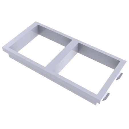 MODULO FRONTAL 45 X 45 2 HUECOS PARA CAJA MODULAR