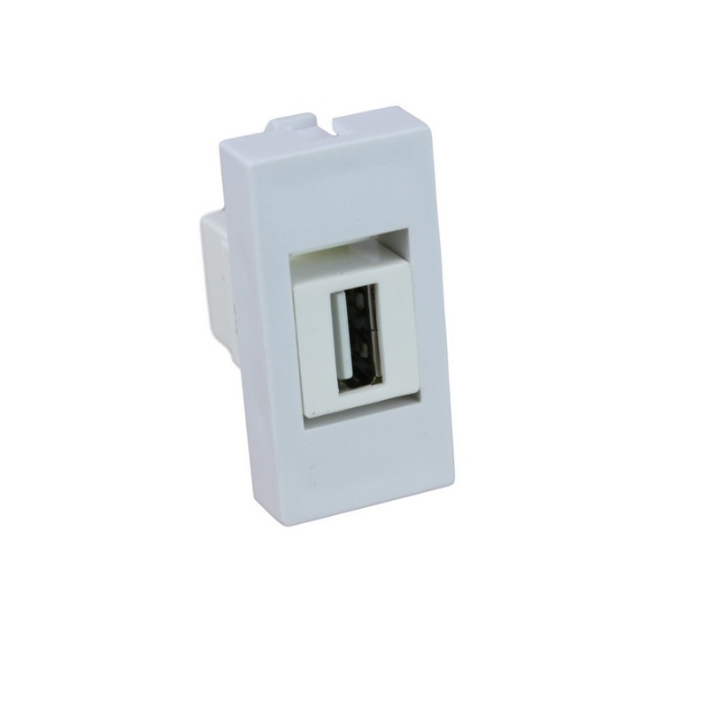 MODULO FRONTAL 45 X 22.5 USB TIPO A H-H BLANCO