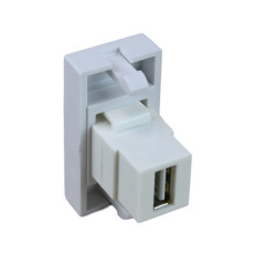 MODULO FRONTAL 45 X 22.5 USB TIPO A H-H BLANCO