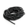 ROLLO CUBRECABLES  GROSOR 12mm  y 10Mts NEGRO