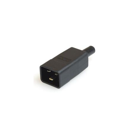 CONECTOR MACHO C20 16A NEGRO RECTO