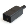 CONECTOR MACHO C20 16A NEGRO RECTO