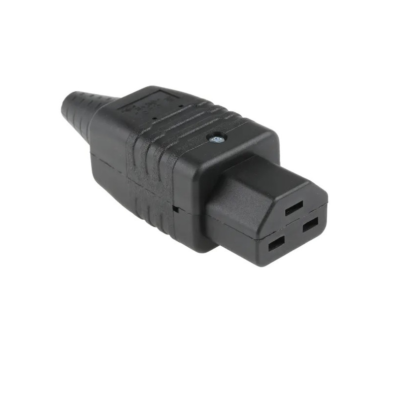 CONECTOR HEMBRA C21 16A NEGRO RECTO