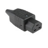 CONECTOR HEMBRA C21 16A NEGRO RECTO
