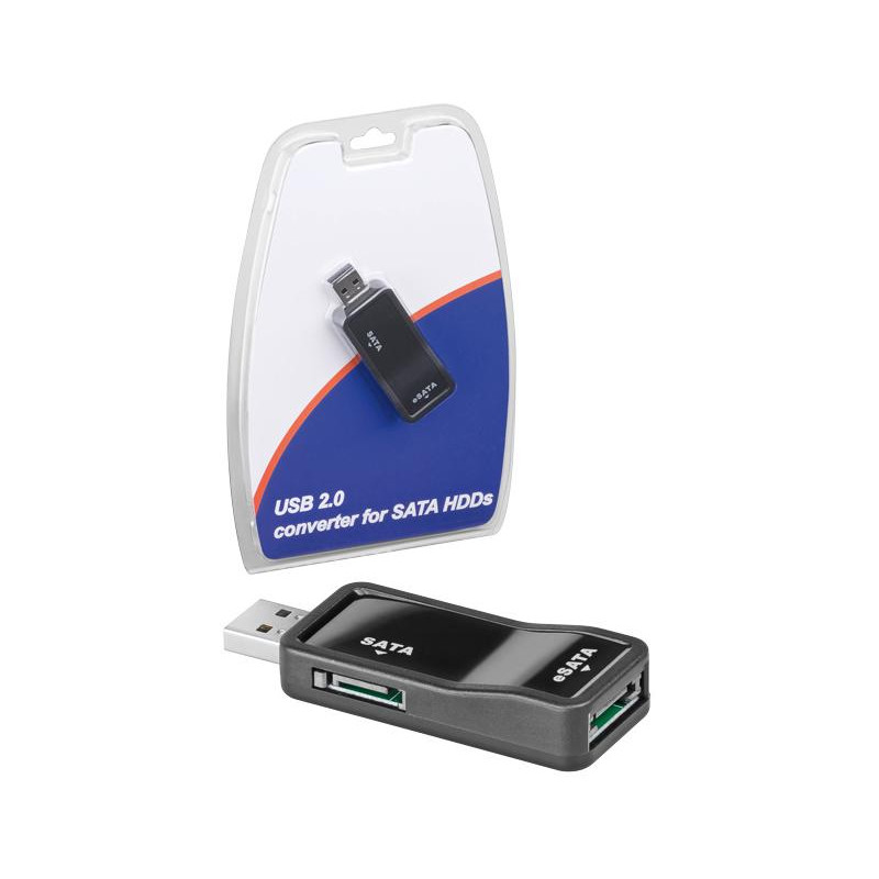 CONVERSOR DE DATOS EXTERNO USB - SATA + ESATA COMP